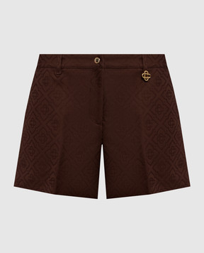 Casablanca Brown shorts with emblem pattern WPF26TR44501