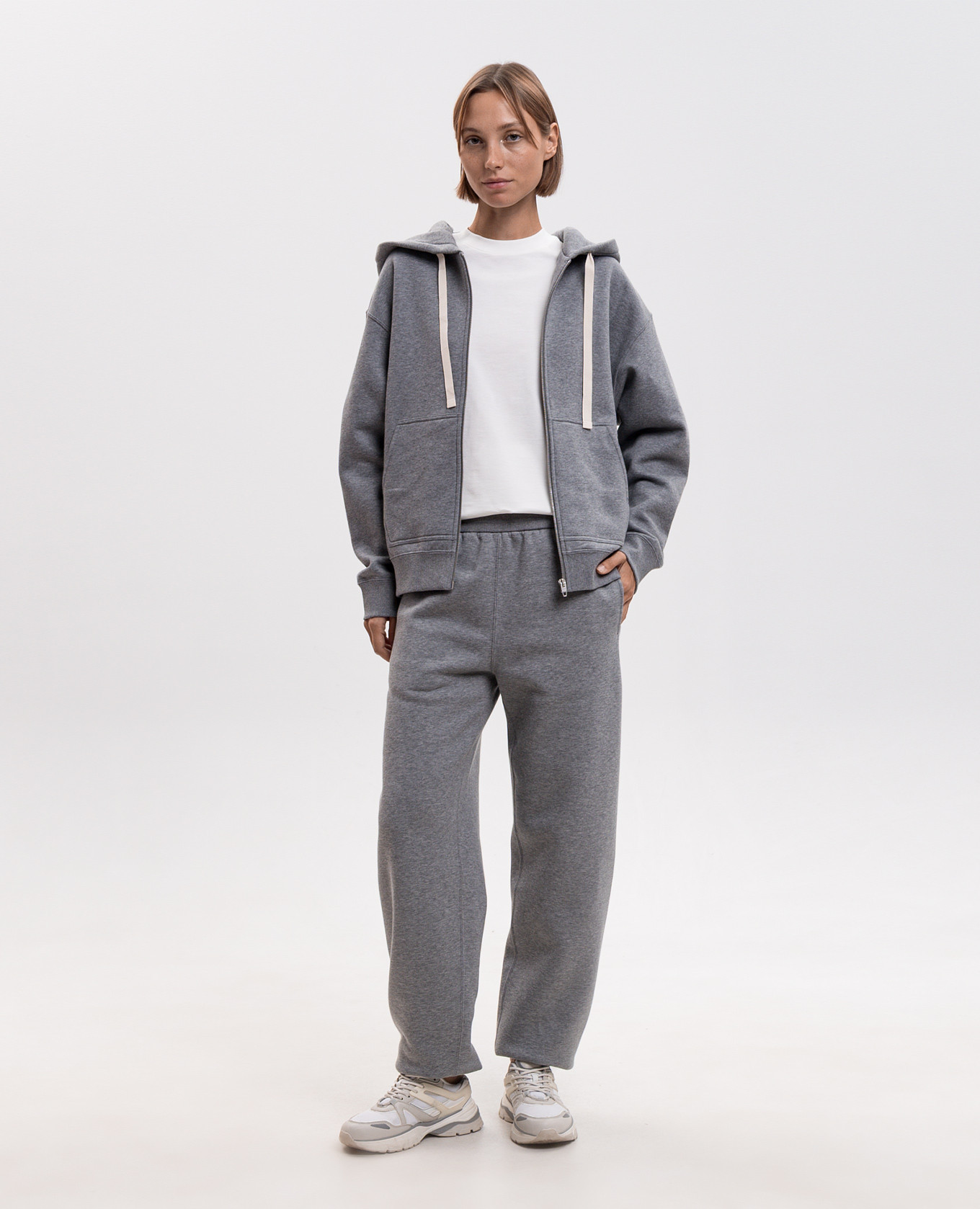 Grey insulated joggers with logo print Jil Sander 2