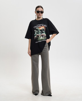 Vetements Black Northern Thailand T-shirt ME76TR241Bw