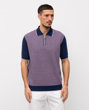 Stefano Ricci Polo with patterned silk K414016P31F26167