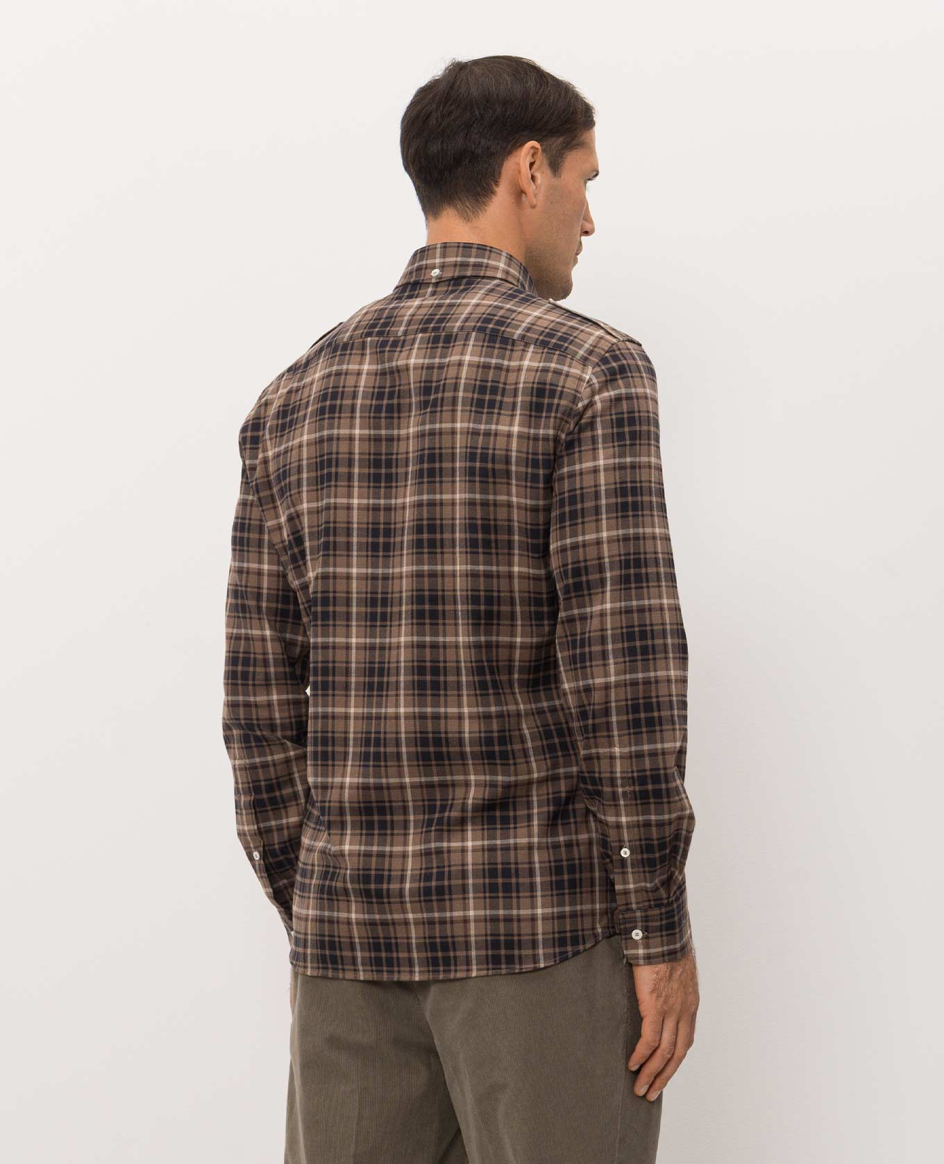 Brown checkered shirt Brunello Cucinelli 4