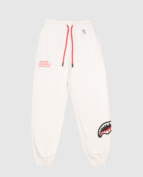 Sprayground Shark Kids White Joggers SPY1389EIVO