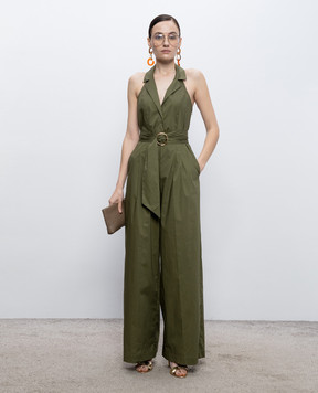 Twinset Green jumpsuit with open back 261TT2221