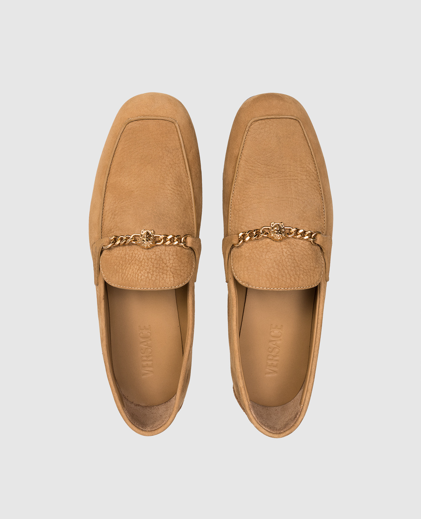 

Brown nubuck loafers with Medusa emblem Versace