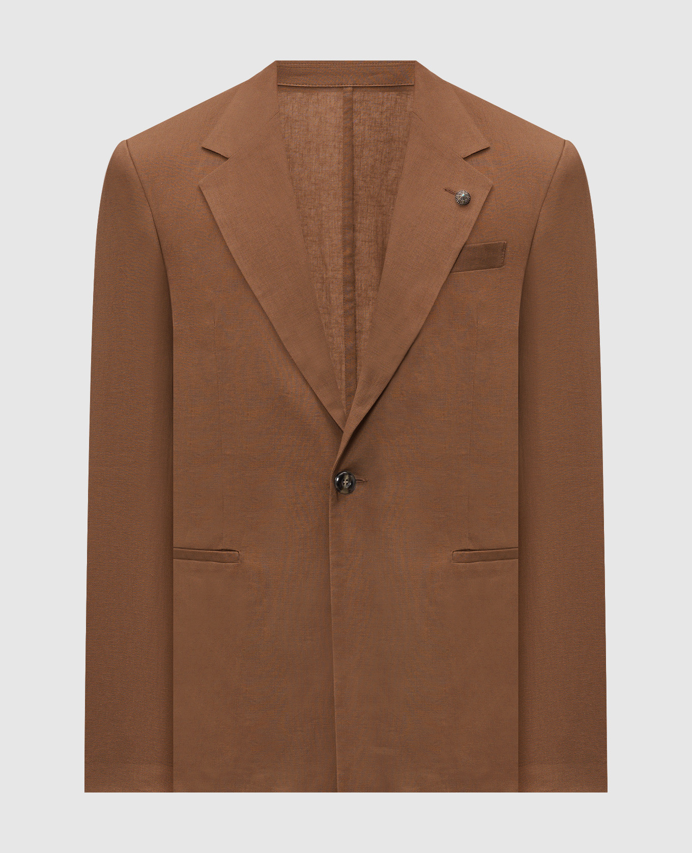 Brown jacket with linen