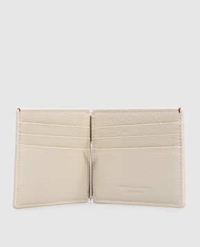 Brunello Cucinelli Beige leather wallet with embossed logo MWMCBU440