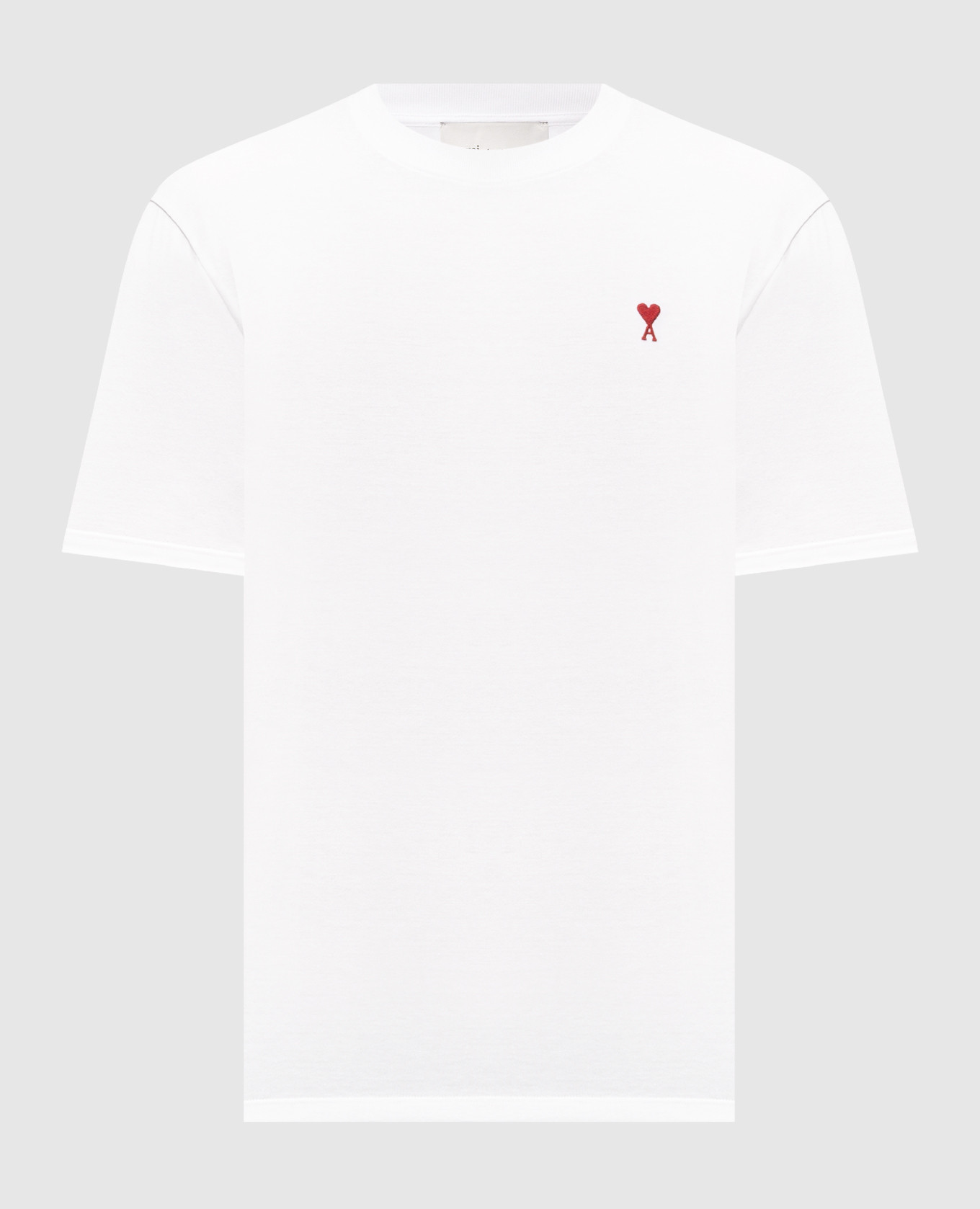 White T-shirt with embroidered emblem