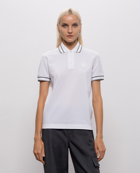 Brunello Cucinelli White polo shirt with logo patch ML944VL505
