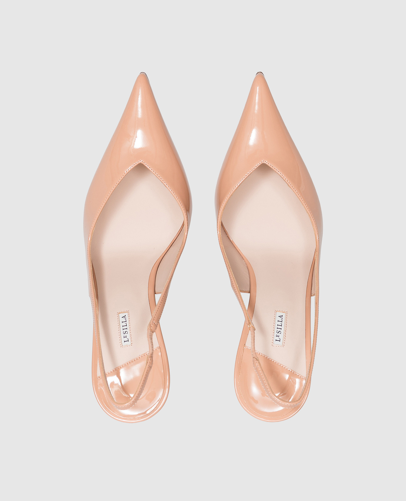 Vivienne beige patent slingbacks Le Silla 4
