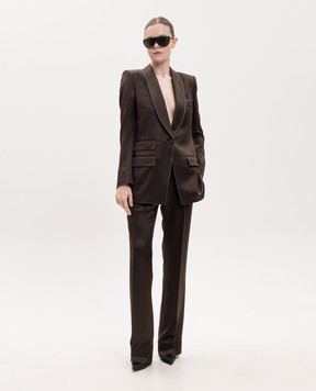 Tom Ford Brown silk pants PAW688FAX1744