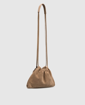 Brunello Cucinelli Brown suede BC Duo pouch bag MBDLD2808