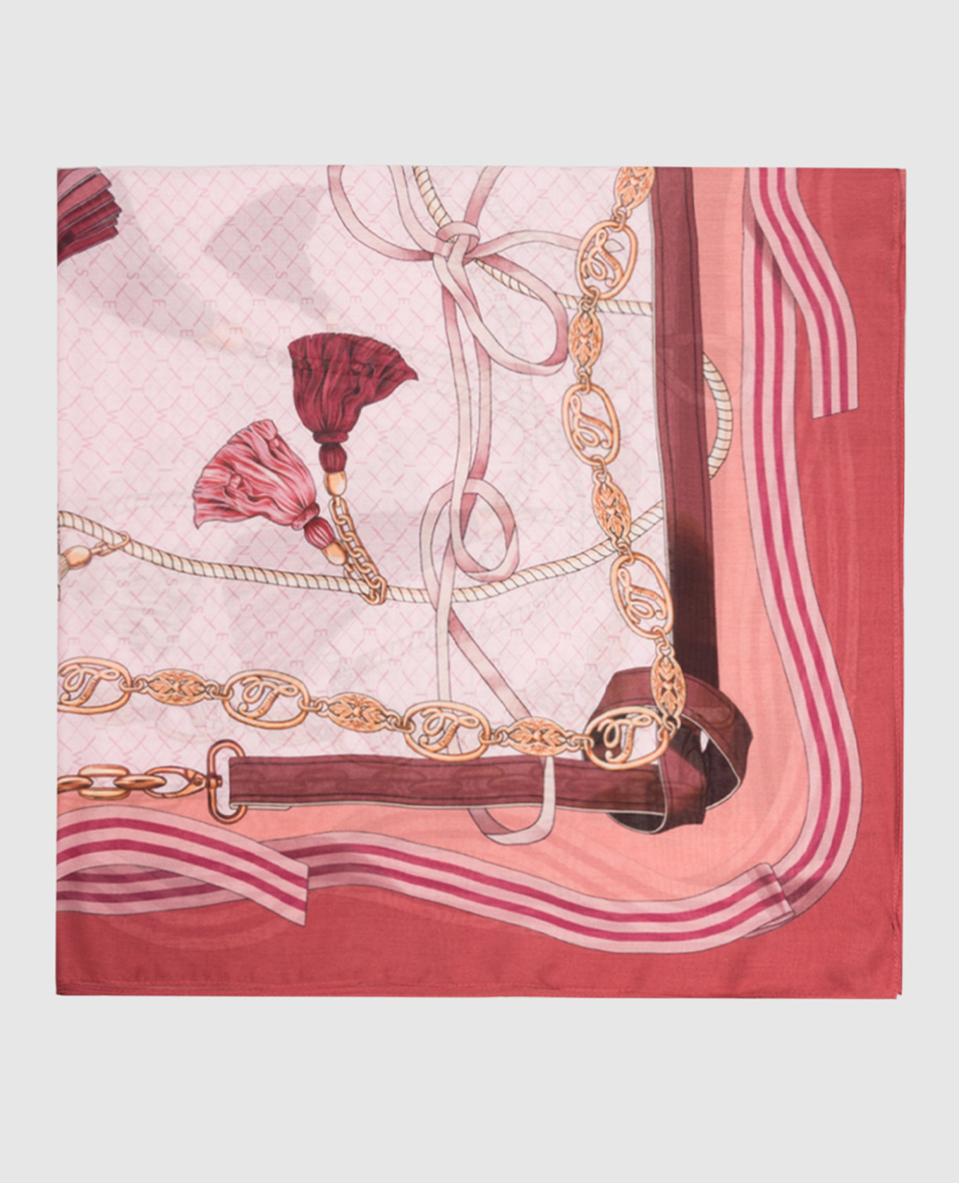 Pink printed scarf
