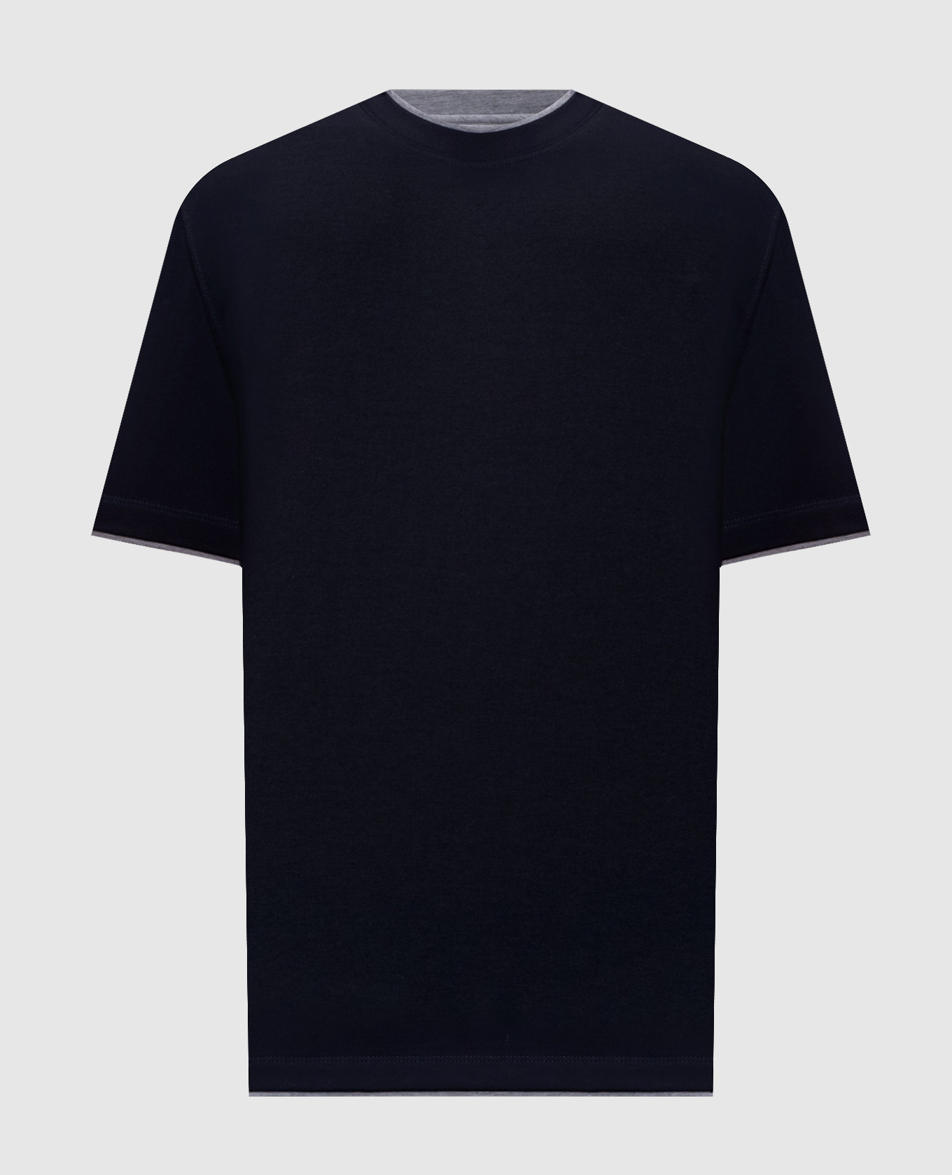 Blue silk t-shirt