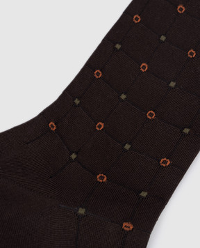 Bresciani Brown checked socks MC134RI1897XX