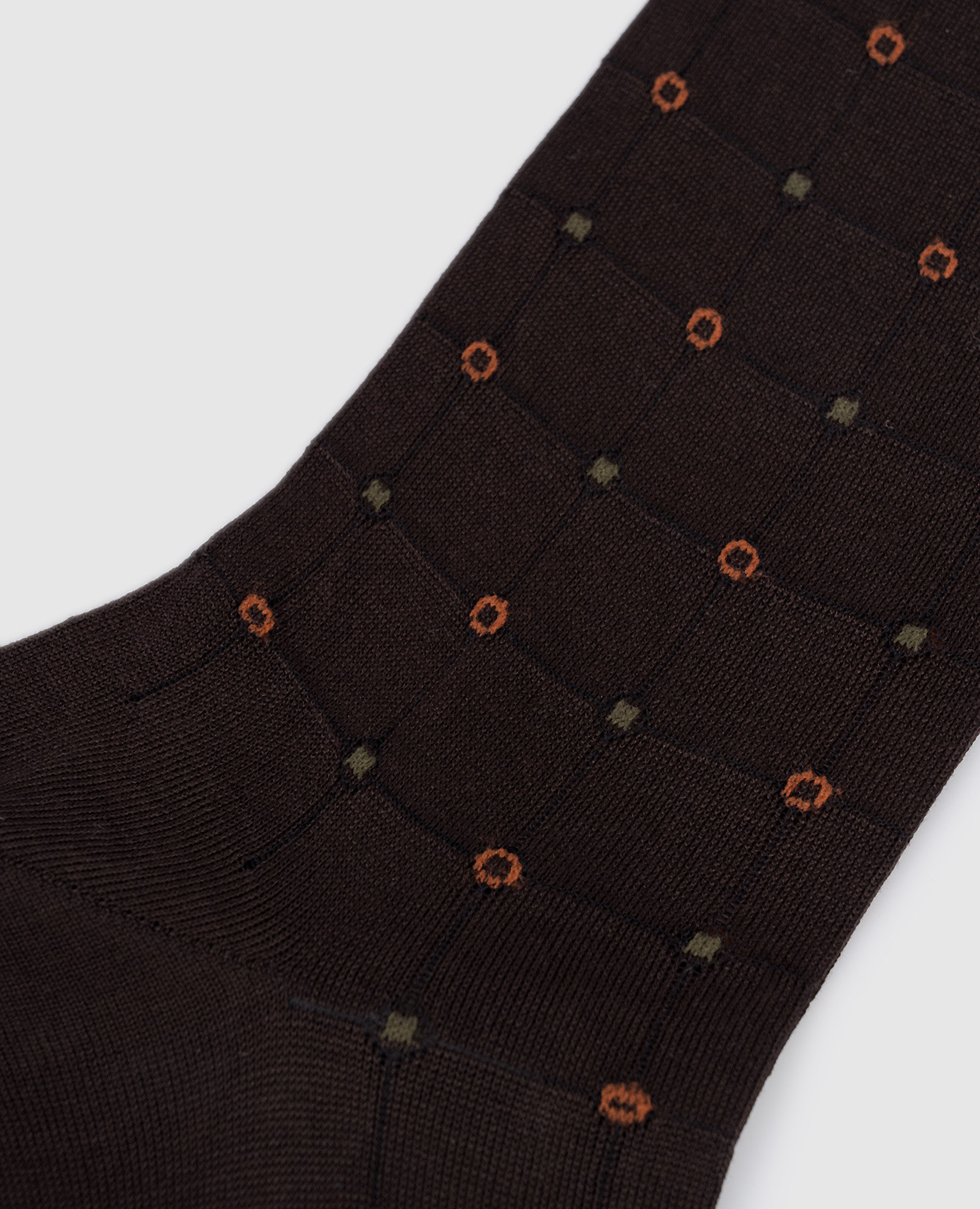 

Brown checked socks Bresciani