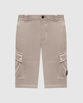 C.P. Company Gray cargo shorts with patch MBE746A005694G