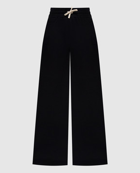 Palm Angels Black sweatpants with logo print PAWCH002FL001