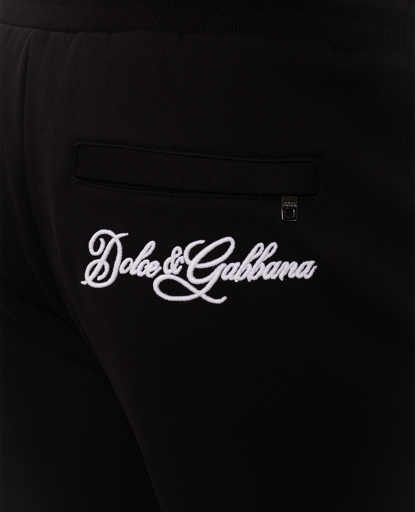 Black joggers with logo embroidery Dolce&Gabbana 5