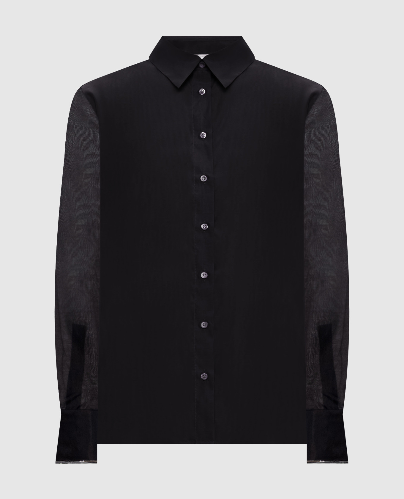 Black shirt with silk
