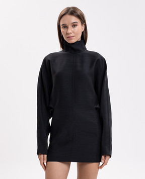 Carven Black wool and silk mini dress 6262K21110