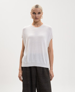 BOBOUTIC White silk and cashmere vest 5081