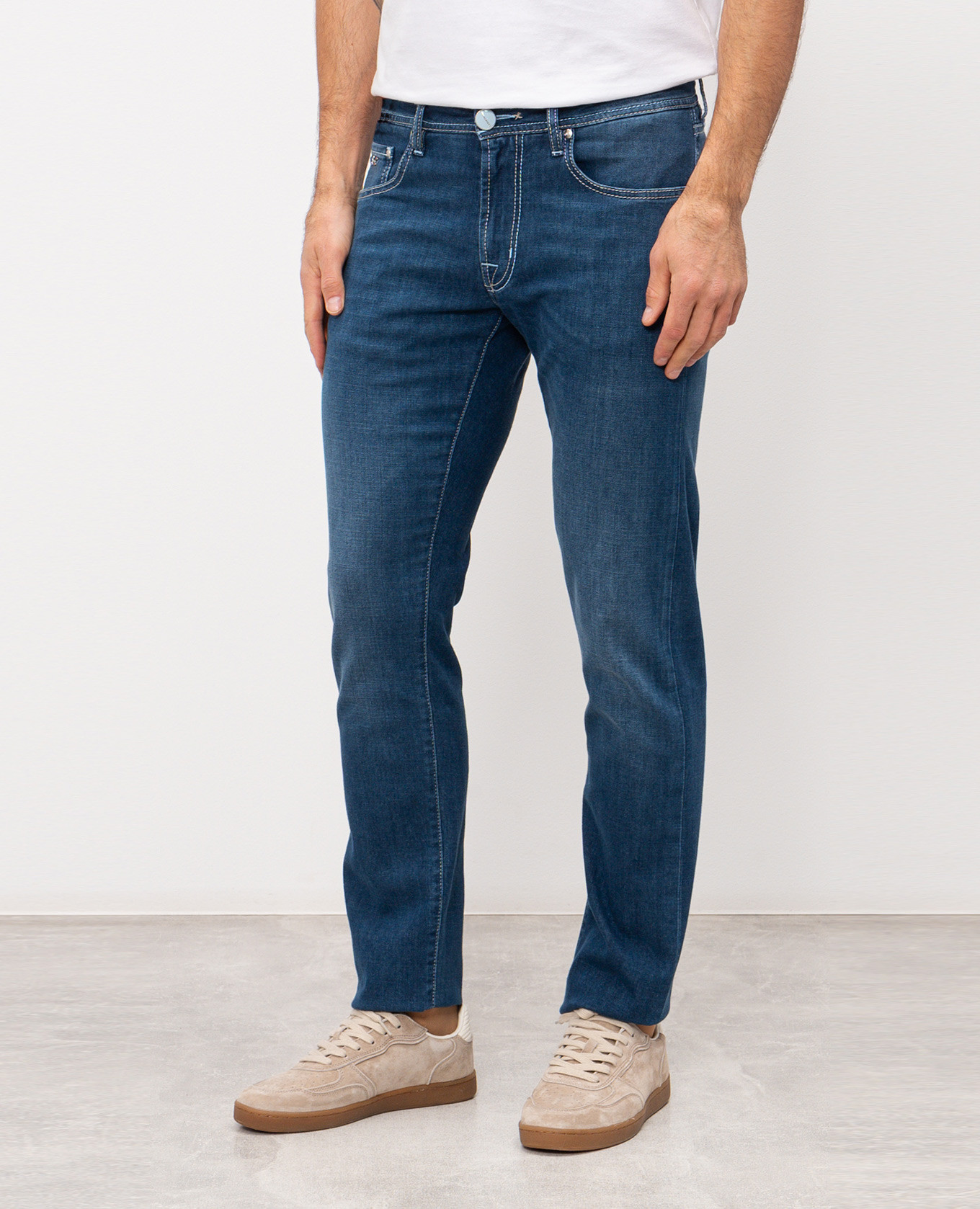 

Michelangelo blue jeans with logo Tramarossa