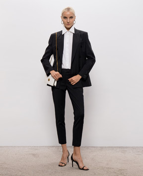 Dondup Black pants with crystals DP066GS0109D002W