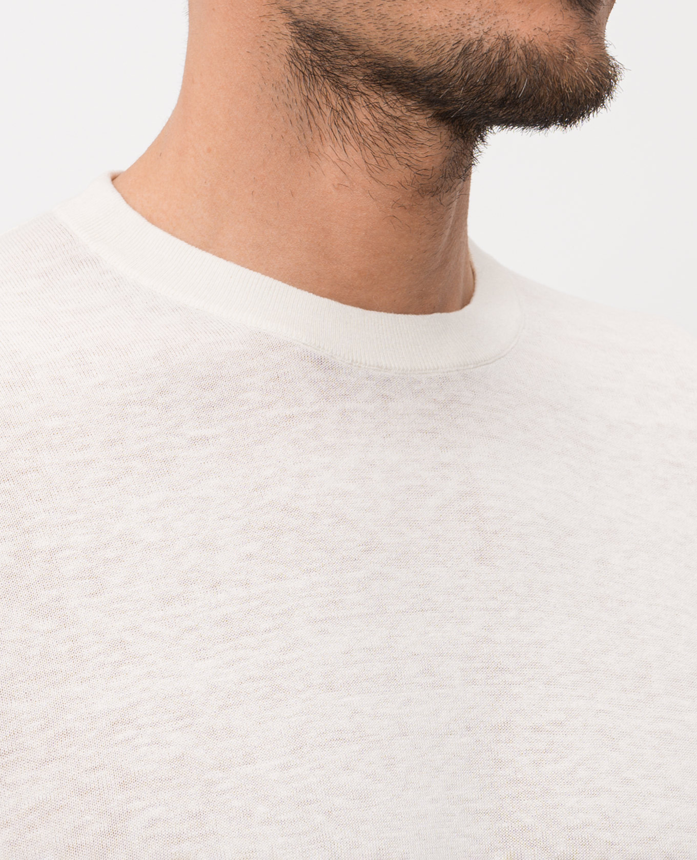 

Ivory silk and linen T-shirt Cashmere&Whiskey, Beige