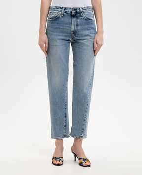 Toteme Blue jeans with logo patch 222232741
