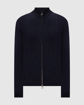 Stefano Ricci Blue cashmere and wool cardigan K808109R31F26374