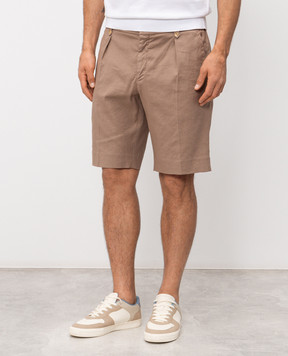 Stefano Ricci Brown linen shorts M1T6100180LCTL1U