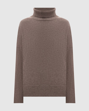 Simonetta Ravizza Malaga brown cashmere sweater F06KN73T10