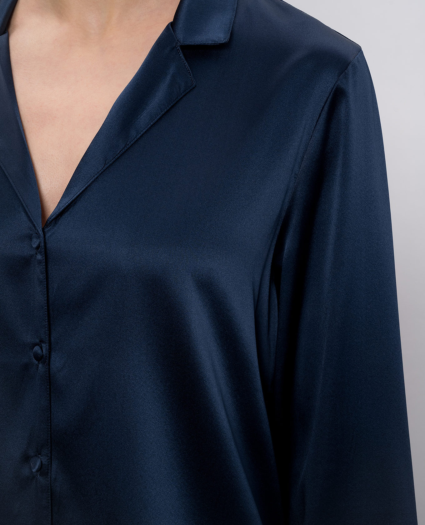 

Blue silk pajamas Dore & Rose