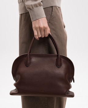 The Row Burgundy leather bag Agnes 12 W1713L72