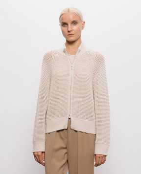 Peserico Beige alpaca wool cardigan A99225F07A9336