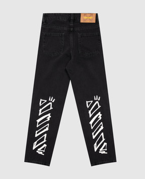Off-White Children's black jeans Diagonal Marker 44BYA005F26D001