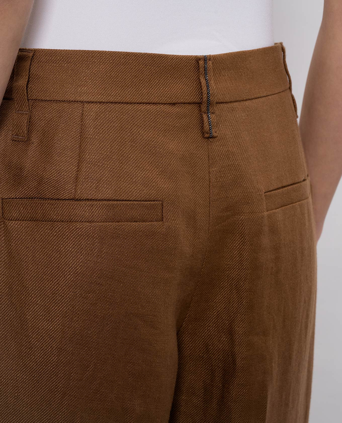 Brown linen pants Brunello Cucinelli 5