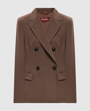 Max Mara UMICO brown double-breasted wool jacket MSTUMICO
