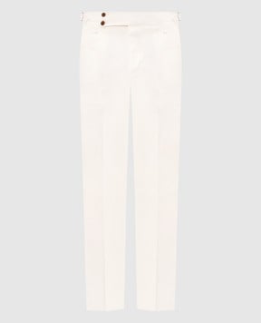 Pini Parma Ivory cotton pants TRSCOBCO
