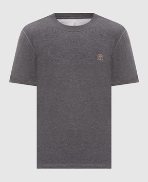 Brunello Cucinelli Dark gray melange T-shirt M0B138440