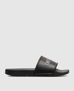 Off-White Black sliders with contrasting logo OF06097001