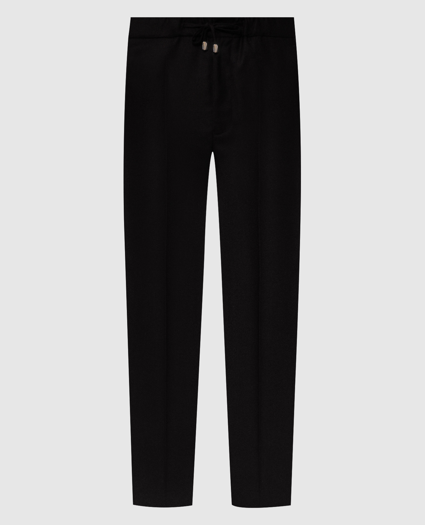 Black wool and cashmere pants