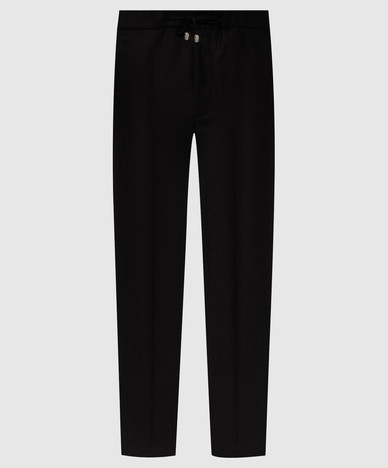 Schwarze Hose aus Wolle und Kaschmir