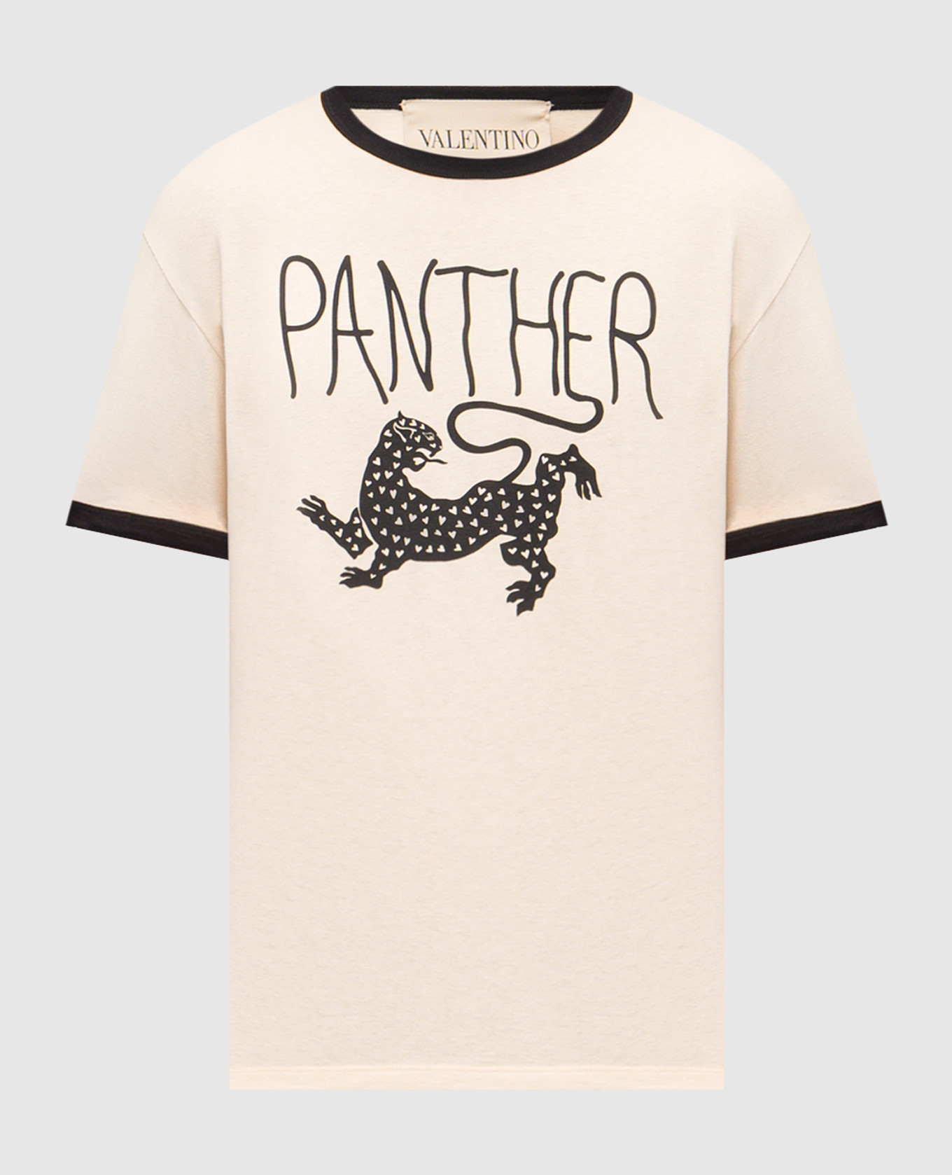 

Beige T-shirt with print Valentino