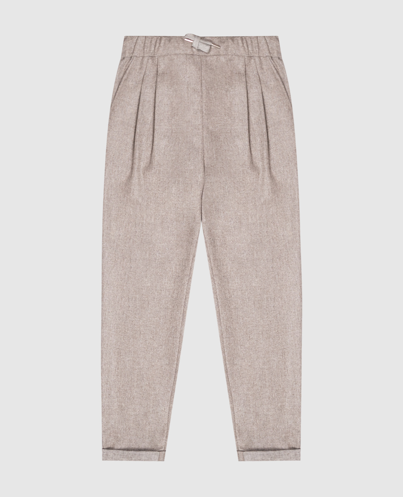 Children's gray wool pants with lapels
