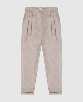 Brunello Cucinelli Children's gray wool pants with lapels B038PP113B