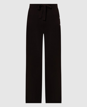 AMIRI ICON brown wool track pants with monogram AWKNSP1013