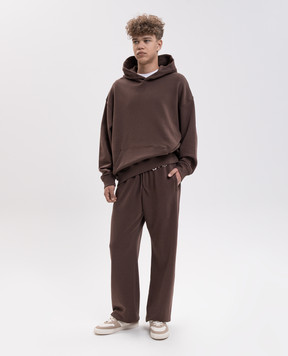 Palm Angels Brown printed sweatpants PAMCH001FL002m