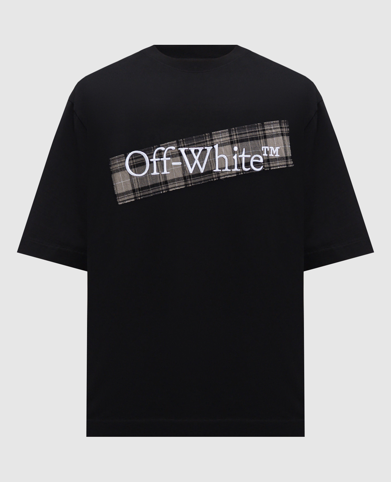 

Black T-shirt with embroidered logo Off-White