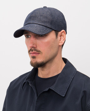 Peserico Blue cap with linen R76058C0CC763